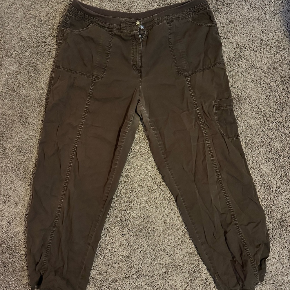 Karen Scott Brown Wide Leg Pants